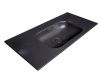Раковина керамическая Armadi Art Vallessi 838-100-A без отв 100х50 накладная цвет черный без отверстий под смеситель