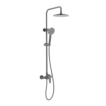 Душевая стойка Aquatek Бетта AQ2160BGM настенная цвет черный хром Душевая стойка Aquatek Бетта AQ2160BGM настенная цвет черный хром