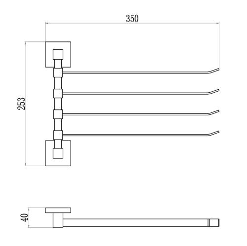 Полотенцедержатель Savol S-06504C - фото 2