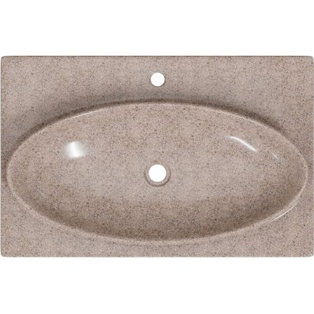 Раковина из искусственного камня СанТа 900142 70х50 подвесная цвет коричневый 1 отверстие под смеситель