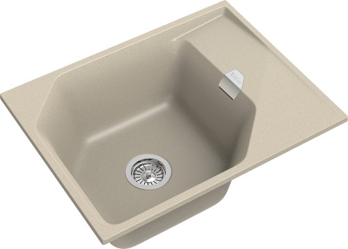 Кухонная мойка Rivelato LOCUS LS-65 beige scuro 65х50 цвет темно-бежевый - фото 3