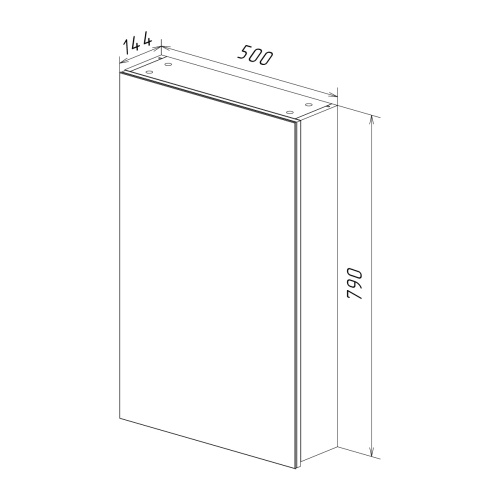 Шкаф-зеркало LeMark Universal LM50ZS-U 50х14,4х79 подвесной - фото 5