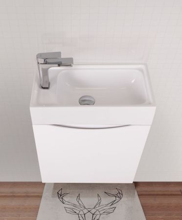 Тумба под раковину Art&Max LIBERTY Liberty-400-1D-SO-BL-L 40х20 подвесная цвет белый