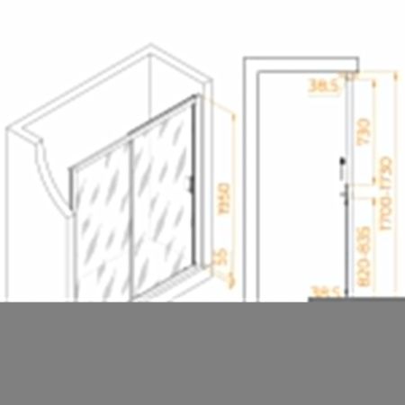 Душевая дверь RGW Passage 350801617-11 170х195 стекло прозрачное профиль хром