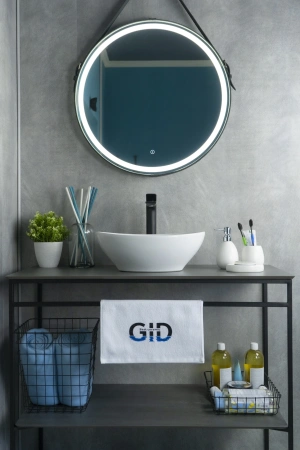 Раковина керамическая Gid Lago 51178 40х30 накладная цвет белый без отверстий под смеситель