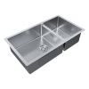 Кухонная мойка Paulmark ALLER 78/2S UNI PM527844-BS 45х40 цвет серый поверхность брашированная
