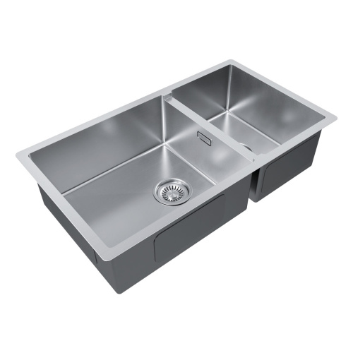 Мойка кухонная Paulmark ALLER 78/2S UNI PM527844-BS 78х44 брашированная нержавеющая сталь - фото 2