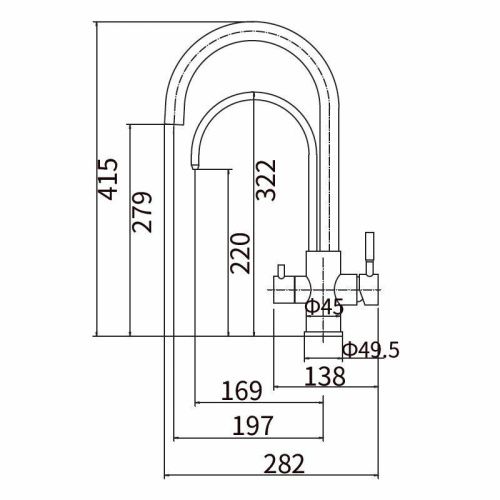 Смеситель для кухни Fashun A54309-C на мойку сатин - фото 3