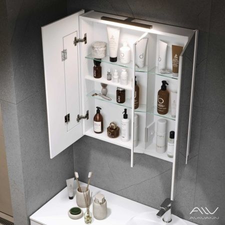 Зеркало-шкаф Alavann Cosmetic ALV0771001 80х80 подвесной цвет белый