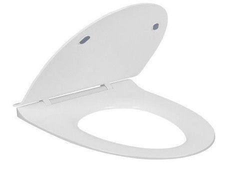 Унитаз подвесной CeramaLux CL2100 белый с сиденьем микролифт безободковый каскадный смыв