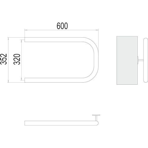 Полотенцесушитель Terminus 4620768881565 60х35 водяной хром - фото 3