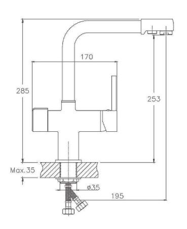 Смеситель для кухни Haiba HB70088-9 на мойку бежевый