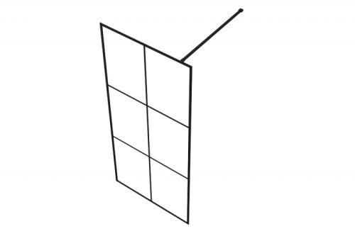 Душевая перегородка Bravat Blackline BG090.5413B 90х195 стекло прозрачное профиль черный - фото 5