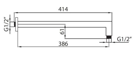 Держатель верхнего душа Creavit A14