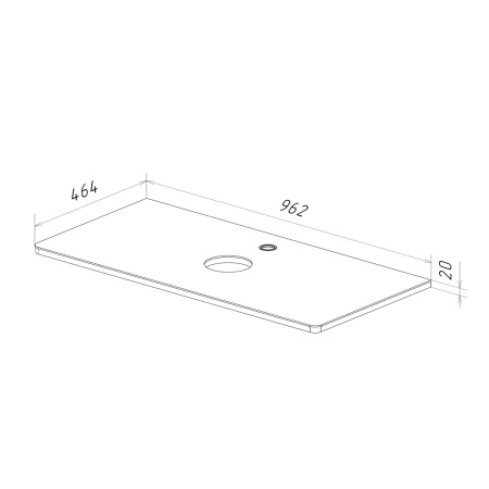 Столешница LeMark Olivia LM08OL100S 96х46 накладная
