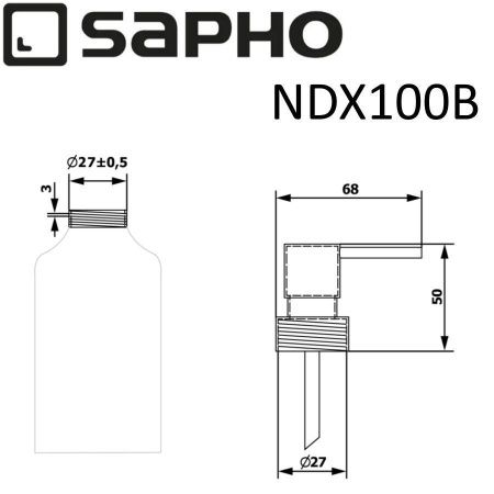 Головка дозатора запасная для диспенсера нажимного действия Sapho X-ROUND NDX100B