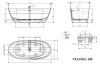 Ванна из искусственного камня Plumberia Selection Veloma VELOMA 180BO 180х80 отдельностоящая овальная с ножками