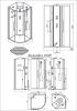 Душевая кабина Acquazzone Alexandra 100S с паром 100х100 четверть круга с крышей ориентация универсальная