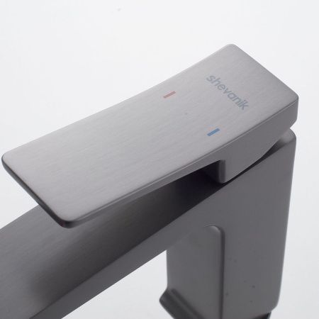 Смеситель Shevanik S4401T на раковину оружейная сталь