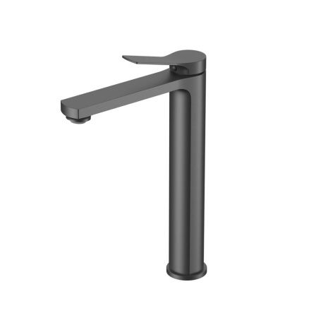 Смеситель для раковины Vincea Arco VBF-4AR02GM на столешницу вороненая сталь