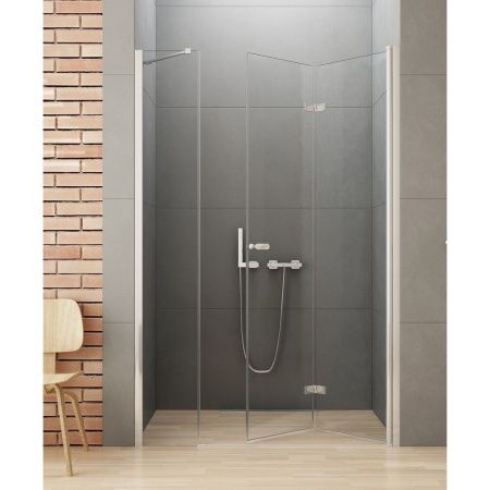 Душевая дверь New Trendy NEW SOLEO PLUS R D-0154A/D-0096B 140х195 стекло прозрачное профиль хром