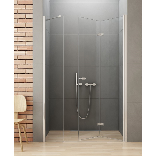 Душевая дверь New Trendy NEW SOLEO PLUS R D-0154A/D-0096B 140х195 стекло прозрачное профиль хром глянцевый - фото 2