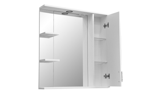 Зеркало-шкаф Stella Polar Кармела ольха SP-00000185 75х14х80 подвесной цвет белый - фото 4 Зеркало-шкаф Stella Polar Кармела ольха SP-00000185 75х14х80 подвесной цвет белый - фото 4