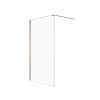 Душевая перегородка New Trendy VELIO D-0191B 100х200 стекло прозрачное профиль золото брашированное