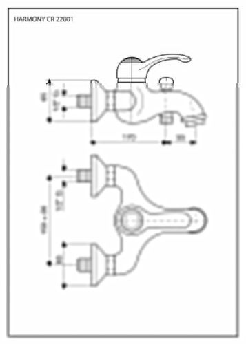 Смеситель Emmevi Harmony 22001/BR настенный бронза - фото 2