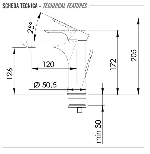 Смеситель Remer Infinity I10 на раковину хром - фото 2