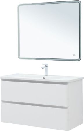 Тумба под раковину Aquanet Эмбер 00330469 100х40 подвесная цвет белый