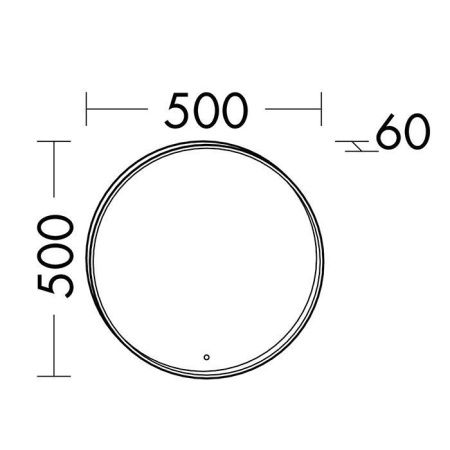 Зеркало с подсветкой Burgbad SIDG050 K0517 50х50 подвесное