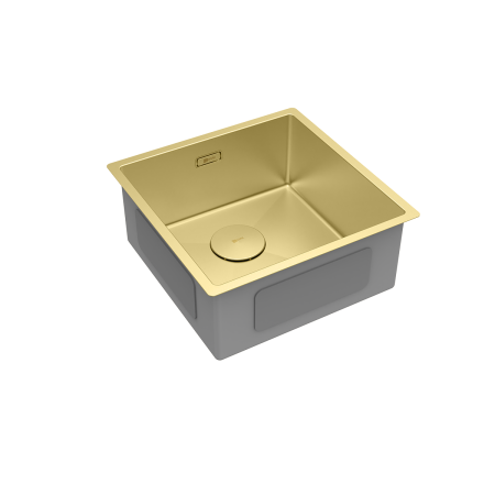 Кухонная мойка LeMark Olanga 440 9938122 44х44 цвет светлое золото
