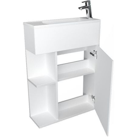 Тумба с раковиной 1MarKa Stretto У94717 60х20 подвесная цвет белый