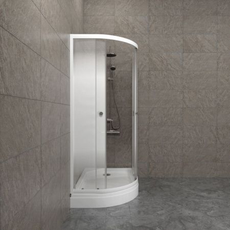 Душевой уголок Тритон Коралл Щ0000068950 120х80 стекло с рисунком профиль белый с поддоном