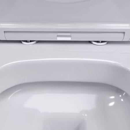 Унитаз подвесной Damixa Sirius DX86C1700SC белый с сиденьем микролифт безободковый каскадный смыв