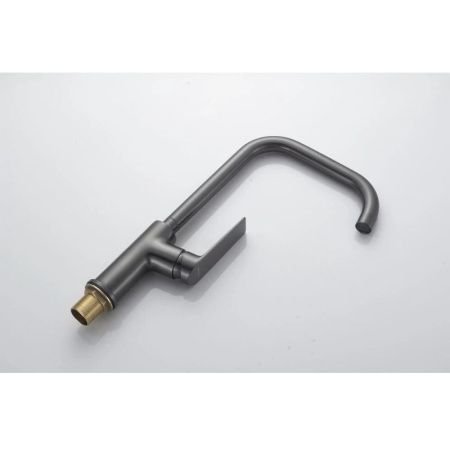 Смеситель для кухни Knotlor MUSE KN-61/GM на мойку вороненая сталь