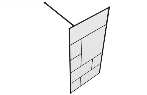 Душевая перегородка Bravat Blackline BG090.6414B 90х195 стекло прозрачное профиль черный - фото 4