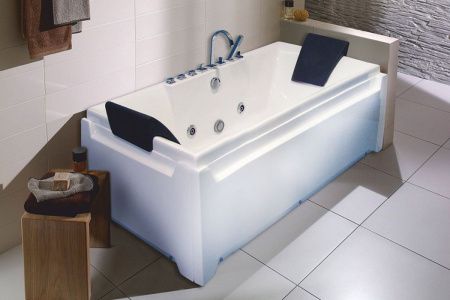 Ванна акриловая Royal Bath TRIUMPH RB665102SB 185х85 пристенная прямоугольная с каркасом