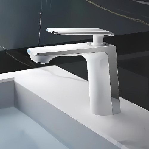 Cмеситель Haiba HB10548-8 на раковину белый/хром - фото 4