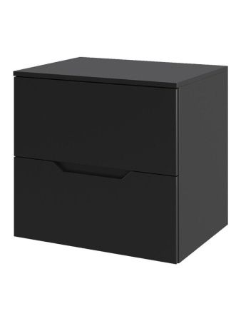 Тумба под раковину Orange Line Li-60TubMDF 60х50 подвесная цвет черный