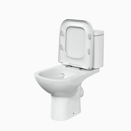 Унитаз напольный с бачком Taliente Elegia Vortex EG25065 белый с сиденьем микролифт безободковый душевой смыв