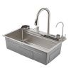 Кухонная мойка Savol S-SC002L 75х45 цвет серый поверхность матовая