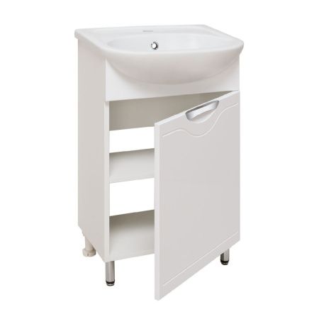 Тумба под раковину Runo Фортуна 00000001135 50х30 напольная цвет белый