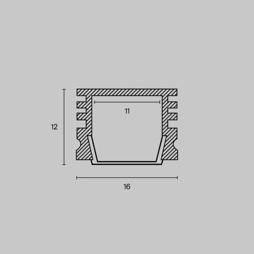 Алюминиевый профиль накладной Maytoni Led Strip ALM005S-2M - фото 2