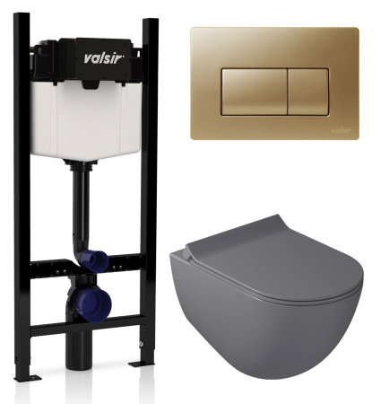 Комплект унитаз с инсталляцией Valsir KIT VSMG 7317GM Slim P1