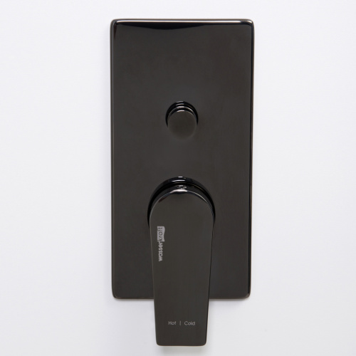 Смеситель для ванны и душа WasserKRAFT Glan 6600 6661 встраиваемый черный без термостата - фото 2