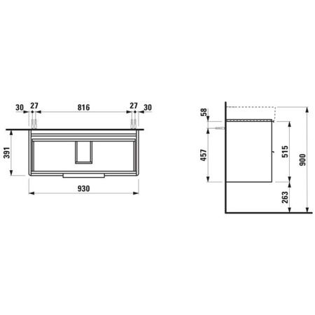 Тумба под раковину Laufen Base 4.0241.2.110.260.1 90х40 цвет белый