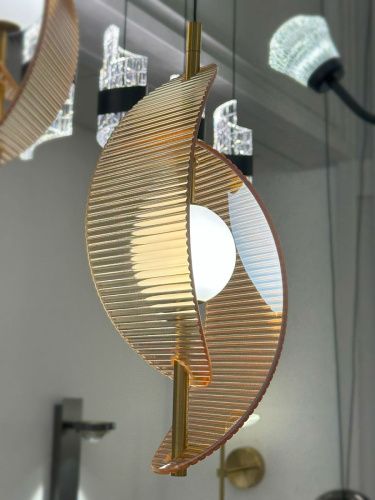 Светильник подвесной Delight Collection MD24030035-3A brass/amber - фото 4