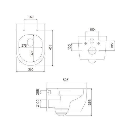 Унитаз подвесной IDDIS Aiger AIGRDSEi25 белый с сиденьем микролифт безободковый смыв торнадо - фото 4